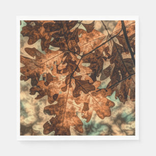 Serviette En Papier camouflage Feuilles d'automne Orange Chute Foliage