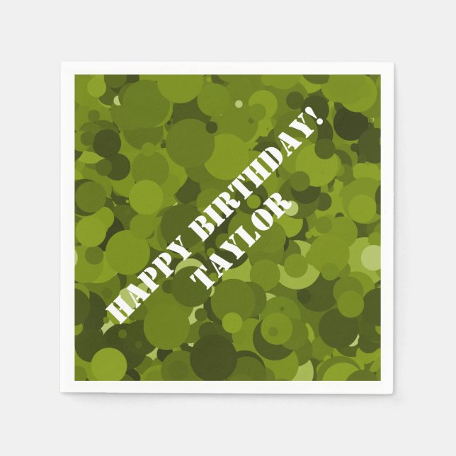 Serviette En Papier Camouflage vert (Devant)