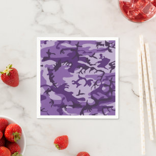 Serviette En Papier Camouflage Violet, Militaire, Armée