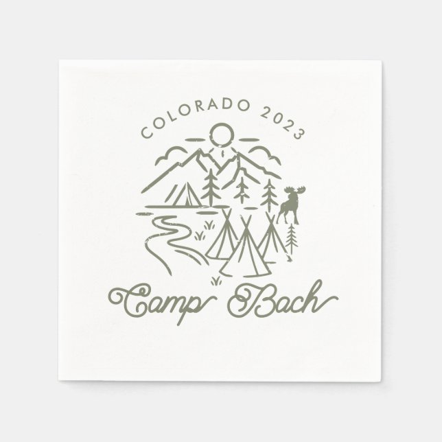 Serviette En Papier Camp Bachelorette Cocktail Napkins (Devant)