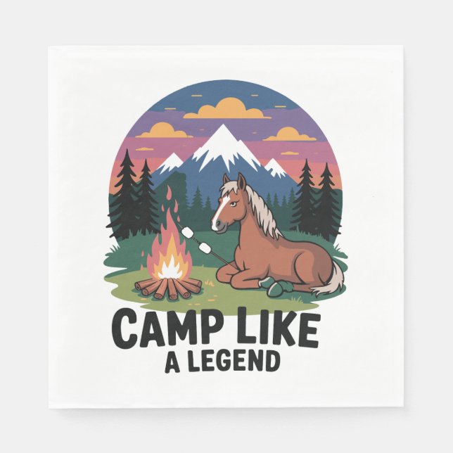 Serviette En Papier Camp d'équitation comme un camp de légende (Devant)