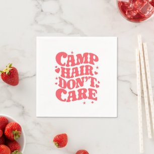 Serviette En Papier Camp Hair Ne vous souciez pas Camping d'été Filles