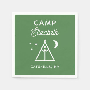 Serviette En Papier Camp personnalisé Bachelorette Flannel