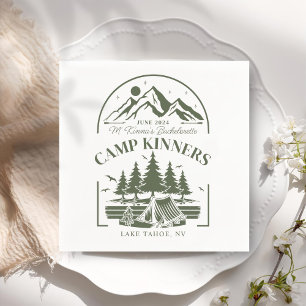 Serviette En Papier Camp personnalisé Bachelorette Mountain