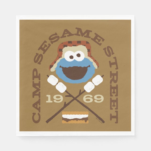 Serviette En Papier Camp Sesame Street 1969 (Devant)