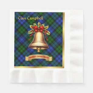 Serviette En Papier Campbell Personnalisé Tartan Christmas