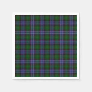 Serviette En Papier Campbell Tartan Green Plaid
