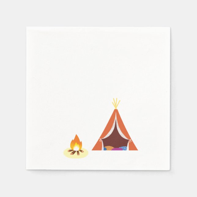 Serviette En Papier Camping à thème Anniversaire serviettes (Devant)