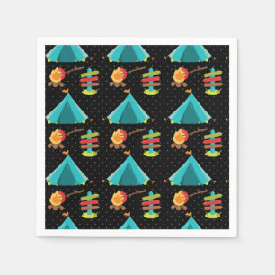 Serviette En Papier Camping d'été - choisissez votre couleur de fond