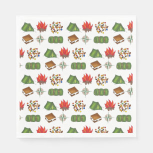 Serviette En Papier Camping d'été Compass Camping S'mores Tente Trailm