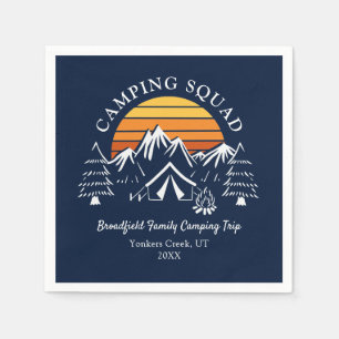 Serviette En Papier Camping Escouade jumelage famille vacances sur mes