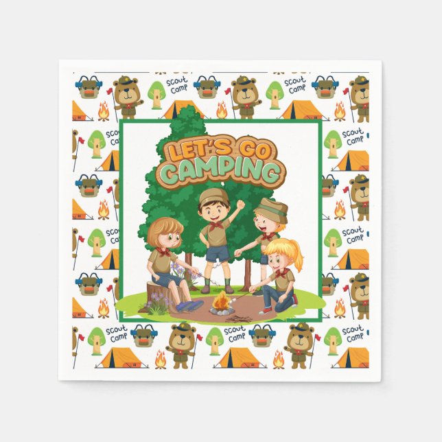 Serviette En Papier Camping pour enfants (Devant)