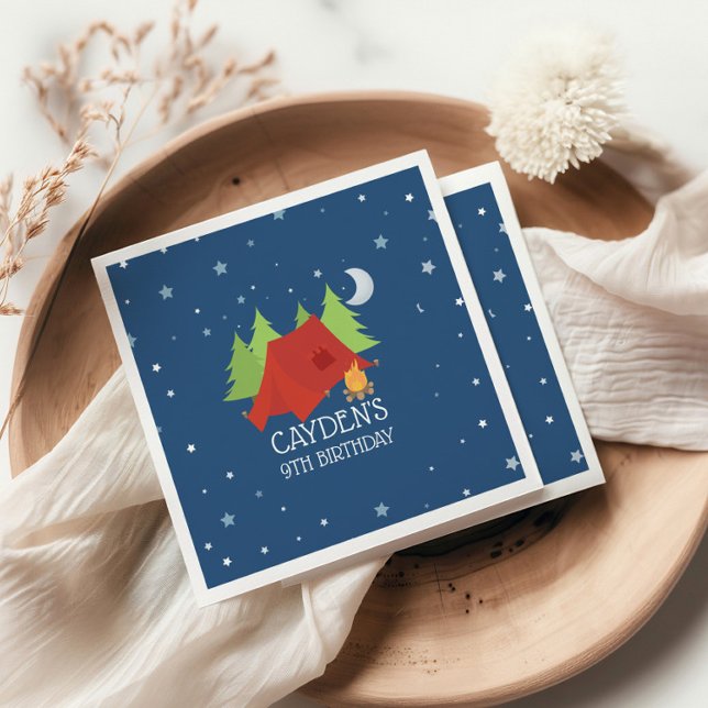 Serviette En Papier Camping serviettes de fête d'anniversaire (Créateur téléchargé)