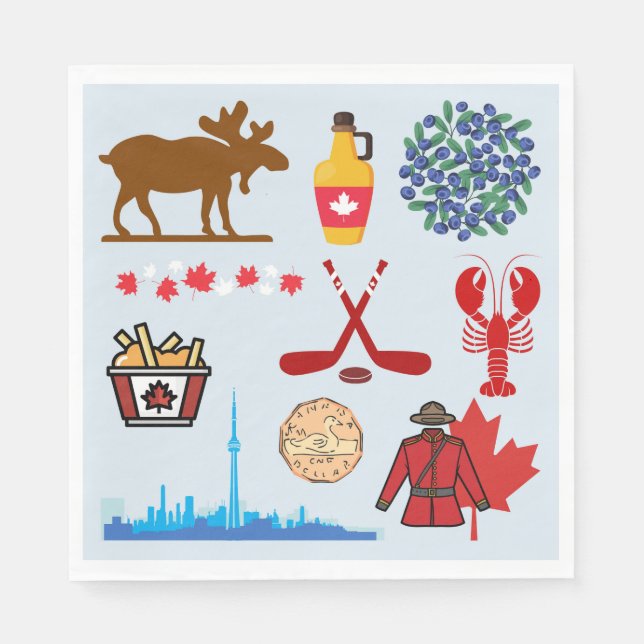 Serviette En Papier Canada Fun (Devant)