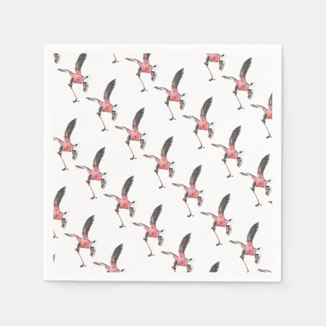 Serviette En Papier Canada Goose Jouer au hockey (Devant)