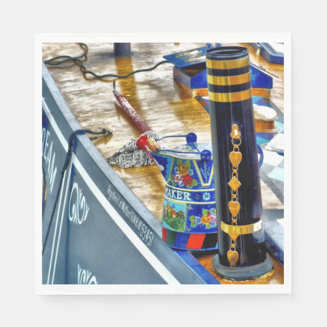 SERVIETTE EN PAPIER CANAL NARROWBOAT (Devant)