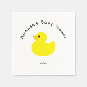 Serviette En Papier Canard jaune - Baby shower