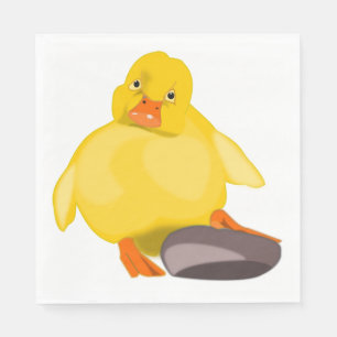 Serviette En Papier Canard jaune mignon