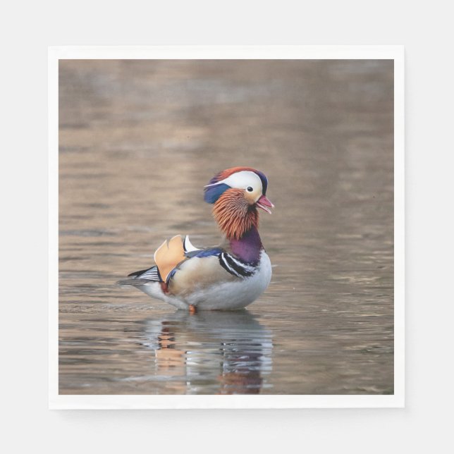 Serviette En Papier Canard mandarin (Devant)