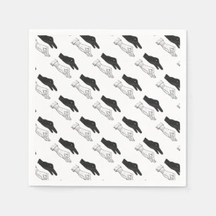 Serviette En Papier Canard Silhouette main