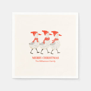 Serviette En Papier Canards de Noël Fantaisistes Fête de Noël Personna