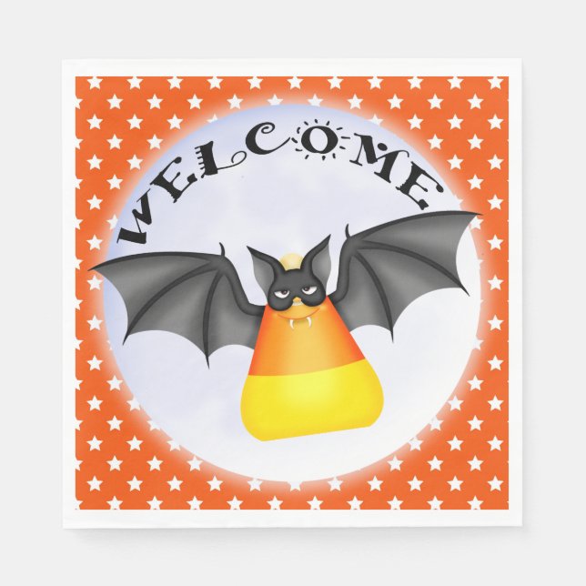 Serviette En Papier Candy Corn Vampire Halloween Napkin (Devant)