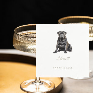Serviette En Papier Canne Personnalisée Corso Animaux Mariages