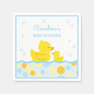 Serviette En Papier Caoutchouc bleu et jaune Baby shower