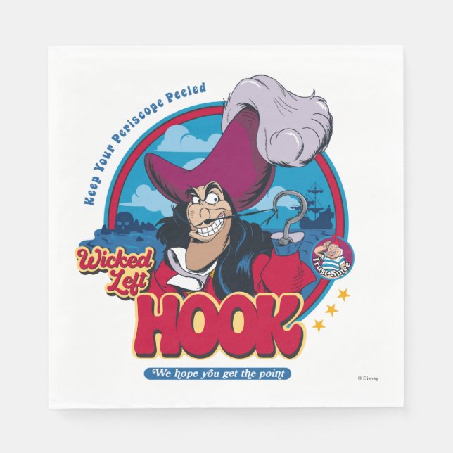 Serviette En Papier Capitaine Hook | Crochet gauche (Devant)