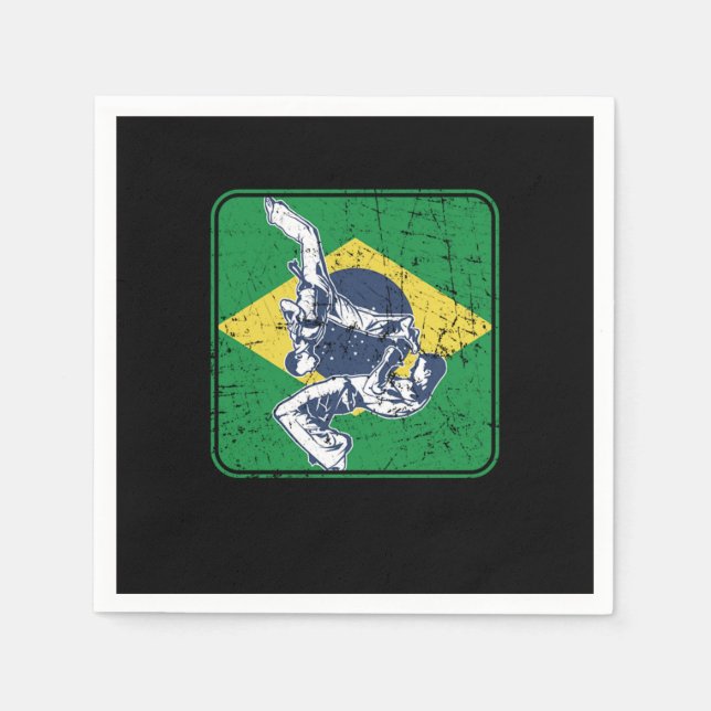 Serviette En Papier Capoeira Brésil Martial Artiste Brésilien Martial  (Devant)