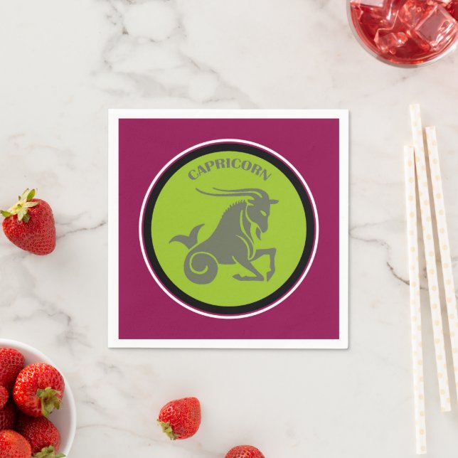Serviette En Papier Capricorne Papier Napkin (En situation)