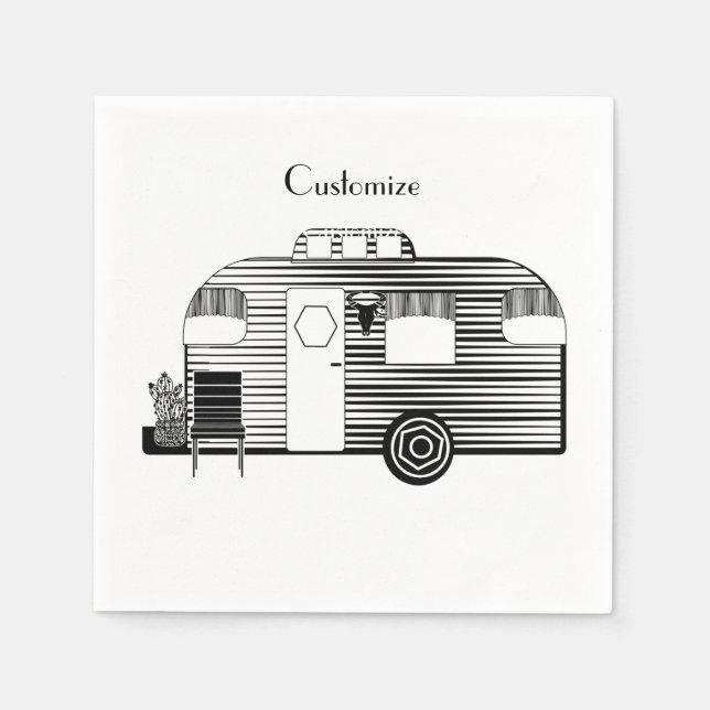 Serviette En Papier Caravane Camper Traveller Thunder_Cove (Devant)