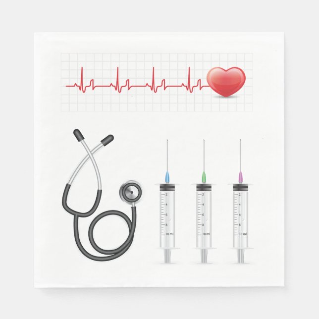Serviette En Papier Cardiaque santé cardiaque Médicale (Devant)