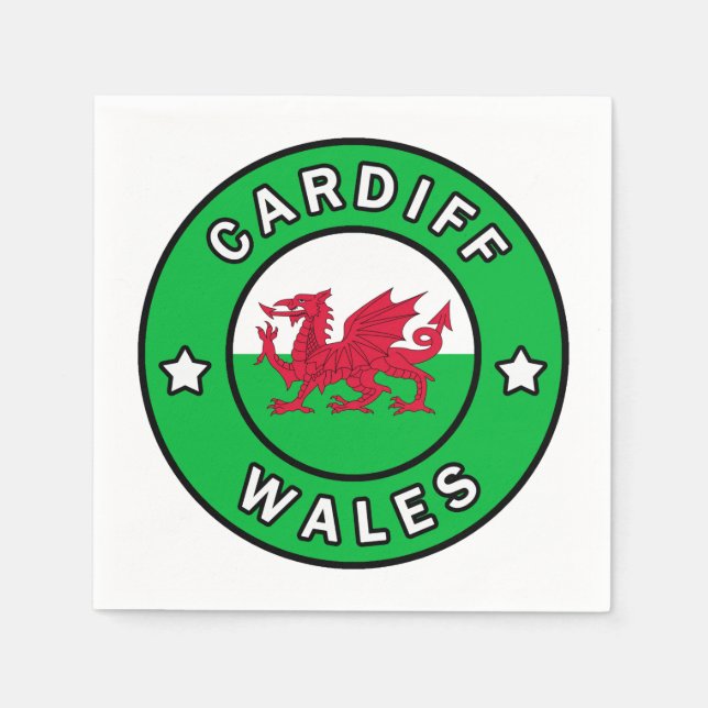 Serviette En Papier Cardiff Wales (Devant)