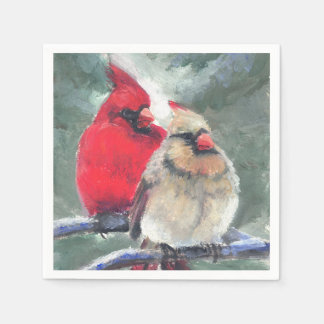 Serviette En Papier Cardinal Pair serviettes festives