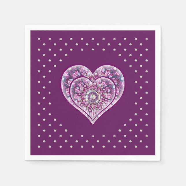 Serviette En Papier Cardinal Red Rosace (Devant)