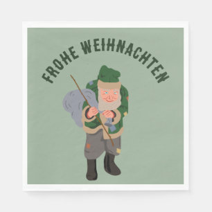 Serviette En Papier Caricature Belsnickel Noël personnalisé