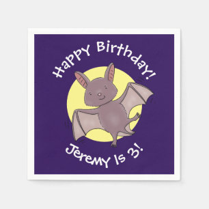 Serviette En Papier Caricature de vol de chauve-souris