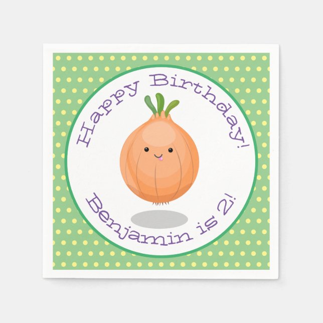 Serviette En Papier Caricature d'oignon brun joli (Devant)