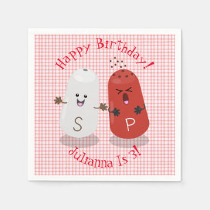 Serviette En Papier Caricature joli kawaii sel et poivre