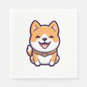 Serviette En Papier Caricature mignonne Shiba Inu