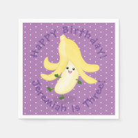 Caricature sur la banane de Cute kawaii
