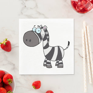 Serviette En Papier Caricature Zebra