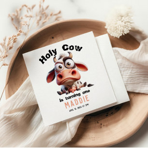 Serviette En Papier Caricatures de la vache sainte Je suis une vilaine