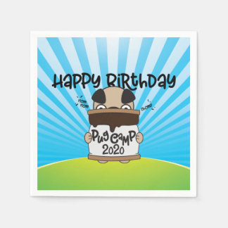 Serviette En Papier Carlin Camp 2020 Joyeux anniversaire