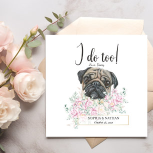 Serviette En Papier Carlin Chien Mariage Cocktail Napkins