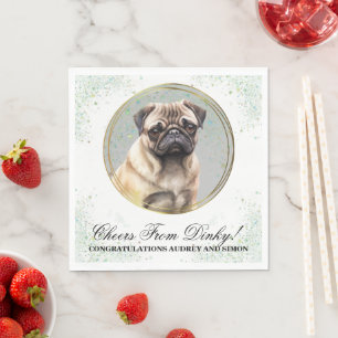 Serviette En Papier Carlin Chien Mariage serviettes avec Chiens Photo
