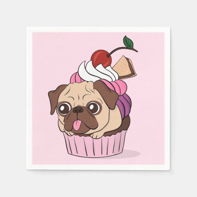 Serviette En Papier Carlin Cupcake (Devant)