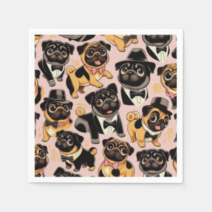 Serviette En Papier Carlin sans couture Retro