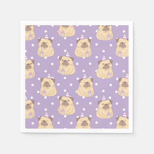 Serviette En Papier Carlins mignons (Devant)